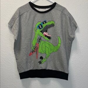 Gray Dinosaur Graphic Shirt
